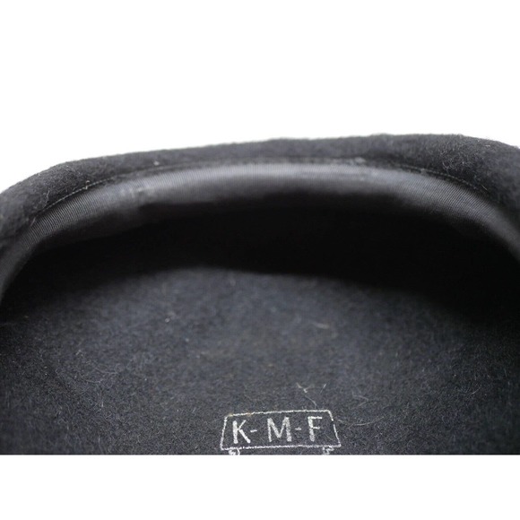 Vintage Black K-M-F Neumann Endler Wool Fascinator Hat With Bow - Picture 14 of 16